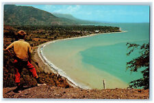 c1960's Les Anglais Beach and Town Southern Haiti W.I. Vintage Unposted Postcard picture
