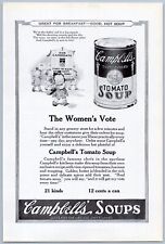 1922 Campbells Tomato Soup Vintage Ad Campbell Kids Womens Vote Candidate picture