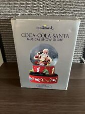 Hallmark Coca Cola 2001 Musical Snow Globe Santa Christmas Decor Moving Train picture