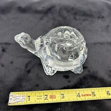 Vintage Indiana Glass Turtle Crystal Clear Candle Votive Holder USA Box 34 picture