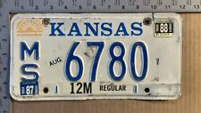 1988 Kansas truck license plate MS 6780 YOM DMV Marshall Ford Chevy Dodge 14523 picture