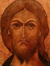 ANTIQUE  HAND PAINTED RUSSIAN ICON OF CHRIST 