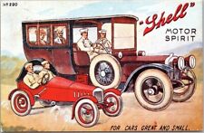 MODERN PRINT Shell Oil Advertising Postcard MOTOR SPIRIT For Cars Great & Small picture