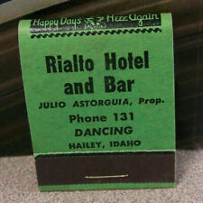 Vintage Matchbook M7 Hailey Idaho Rialto Hotel Bar Julio Astorguia Dancing Funny picture