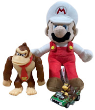 Mario + Donkey Kong Figure, Mini Car + Fire Mario Plush Set of 3 Nintendo goods picture