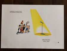 Warner Bros Mel Blanc Speechless 1908-1989 Litho Lithograph Print Poster 29x20 picture