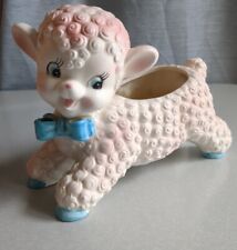 Vintage 1950's  Pink Lamb - Planter Nursery Flower Pot By INARCO #E-14xx picture