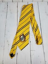 Harry Potter Hufflepuff Yellow Stripe Tie Halloween Costume Logo L 56.5