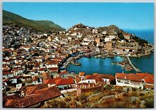 Postcard Greece Hydra Partial View of the Port Aerial Ydra Idra picture