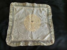 Antique Handkerchief or Doily Fine French Floral Whitework 14