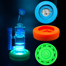 Glass Bong Base Bumper w/ 6 Color LED Light Coin Battery For 3in-4in Base Sizes picture