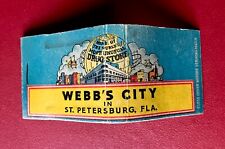 VTG. WEBB’S CITY DRUG STORE , ST PETERSBURG, FL , Used Unstruck Full picture