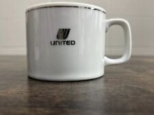 Vintage UNITED AIRLINE Coffee Mug Silver Logo Silver Trim by Wessco picture
