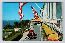 Mackinac Island MI-Michigan, The Grand Hotel, Porch, Vintage c1962 Postcard picture