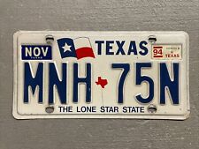 VINTAGE TEXAS LICENSE PLATE RED/WHITE/BLUE LONE STAR STATE MNH-75N 1994 STICKER picture