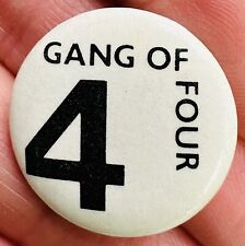 * Vintage GANG OF 4 FOUR Pin POST PUNK Pinback DANCE Rock FUNK Button BADGE Adv. picture