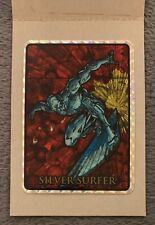 1992 MARVEL MASTERPIECES SILVER SURFER #90 PRISM VENDING MACHINE STICKER CARD picture
