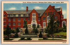 Postcard Sarah Williams Dormitory Michigan College East Lansing Michigan C14 picture