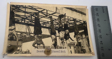RPPC POSTCARD MUSSOLINI HANGING DEATH EXECUTION picture