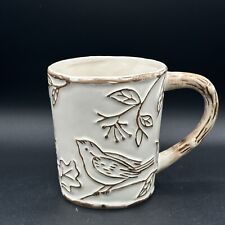 Susan Winget 3D Embossed Bird, Branch, Twig, And Leaves Coffee Mug Whimsical picture