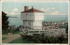 Mackinac Island Michigan Fort Mackinac Block House Phostint vintage postcard picture