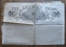The American Union July 14 1849 Boston Newspaper picture
