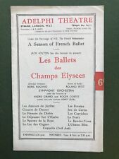 1946 Les Ballet des Champs Elysees Theatre Programme Adelphi Theatre London picture