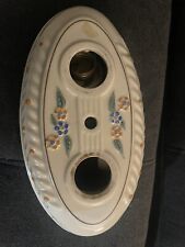 Antique Ceramic/Porcelain Flush Mount 2 Light Fixture Art Deco Vintage 30s/40s picture