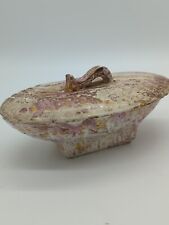 Mcm Hollywood Regency Lidded Trinket Dish Grandma Core pink and gold  picture