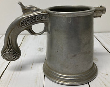 Vintage Wilton RWP Pewter Columbia PA Flintlock Pistol Gun Handled Mug Stein Cup picture