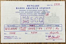 QSL Card - Budapest Hungary Member of Budapest Radio Club HA5CQ  1966 Postcard picture