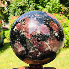 10.73LB Natural Firework red garnet quartz polished sphere crystal ball healing picture