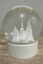 Wedgwood Collectible Christmas Snow Globe Featuring A Church. Original Box. picture