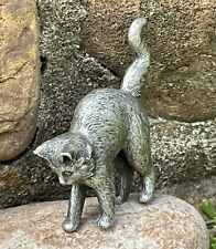 Vintage Pewter 1988 Kitty Cat Figurine Signed TFM picture