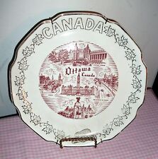 OTTAWA CANADA COLLECTIBLE PLATE 22k Gold Trimmed Souvenir, Vintage plate picture