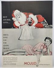 1953 Mojud Stockings & Lingerie Vtg MCM Print Ad Man Cave Poster Art Deco 50's picture
