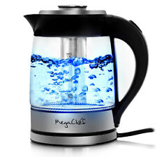 MegaChef 1.8 Liter Cordless Glass and Stainless Steel Electric Tea Kettle with  picture