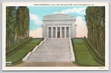 Postcard Lincoln Memorial Hall on Farm, Near Hodgenville, Kentucky Vintage picture