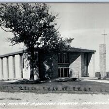 c1950s Indianola, IA RPPC St Thomas Aquinas Church Real Photo Postcard A104 picture