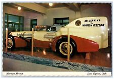 Salt Lake City Utah Postcard Mormon Meteor State Capitol Racing Car 1960 Vintage picture