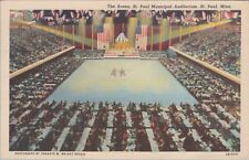 The Area St Paul Municipal Auditorium Minnesota Ice Skaters Postcard picture
