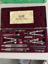 Vintage K&E  Drafting Set Drawing Instruments Complete w/Original Hard-Shell Box picture