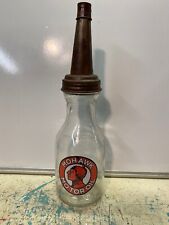 Mohawk Motor Oil Bottle Spout Cap Glass 1 Quart Vintage Style Gas Station picture