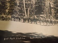 RPPC 1949 DF Pack Station Lakeshore California Real Photo Postcard Horse Riding  picture
