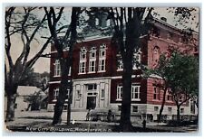 1910 New City Building View Entrance Kids Rochester New Hampshire NH Postcard picture