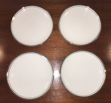 NORLEANS VINTAGE CANDLELIGHT LOT OF 4 BREAD PLATES w/PLATINUM TRIM & RINGS EUC picture