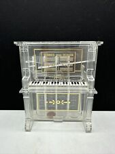 Vintage Pennies From Heaven Clear Plastic Piano Bank Coin Sorter + Lucky Penny picture