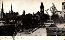 1911 Seven Church Spires, DES MOINES IOWA, PABST BEER sign,  postcard jj245 picture