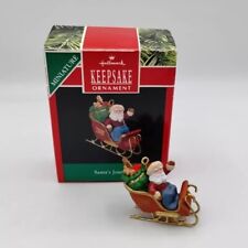 Hallmark Miniature Santa Claus Santa's Journey Miniature Christmas Ornament 1990 picture