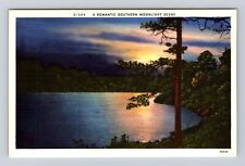 NC-North Carolina, Romantic Southern Moonlight Scene, Antique, Vintage Postcard picture